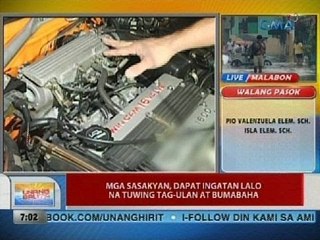UB: Mga sasakyan, dapat ingatan lalo na tuwing tag-ulan at bumabaha