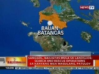 BT: Sanggol sa Batangas, nailigtas sa landslide