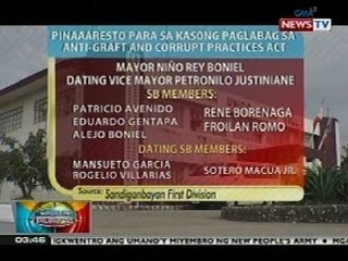Alkalde at iba pang opisyal sa Bohol, pinaaresto dahil sa kasong labag sa Anti-graft and corrupt act