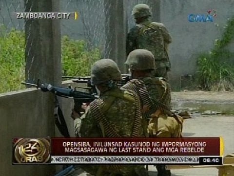 24 Oras: Opensiba, inilunsad kasunod ng impormasyong magsasagawa ng last stand ang mga rebelde