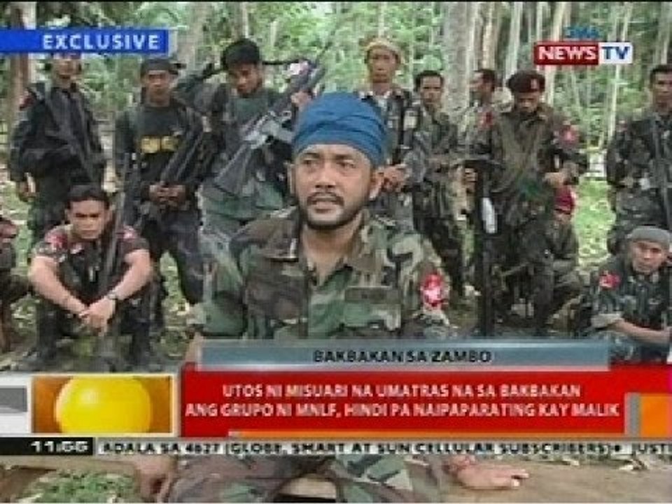 Utos ni Misuari na umatras sa bakbakan ang MNLF sa Zamboanga, hindi na naipaparating kay Malik