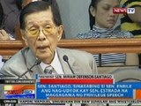 NTG: Santiago, sinasabing si Enrile ang nag-udyok kay Estrada na magsagawa ng privelege speech