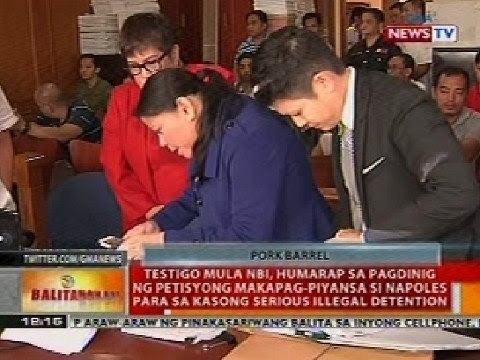 BT: Testigo mula NBI, humarap sa pagdinig ng petisyong makapag-piyansa si Napoles