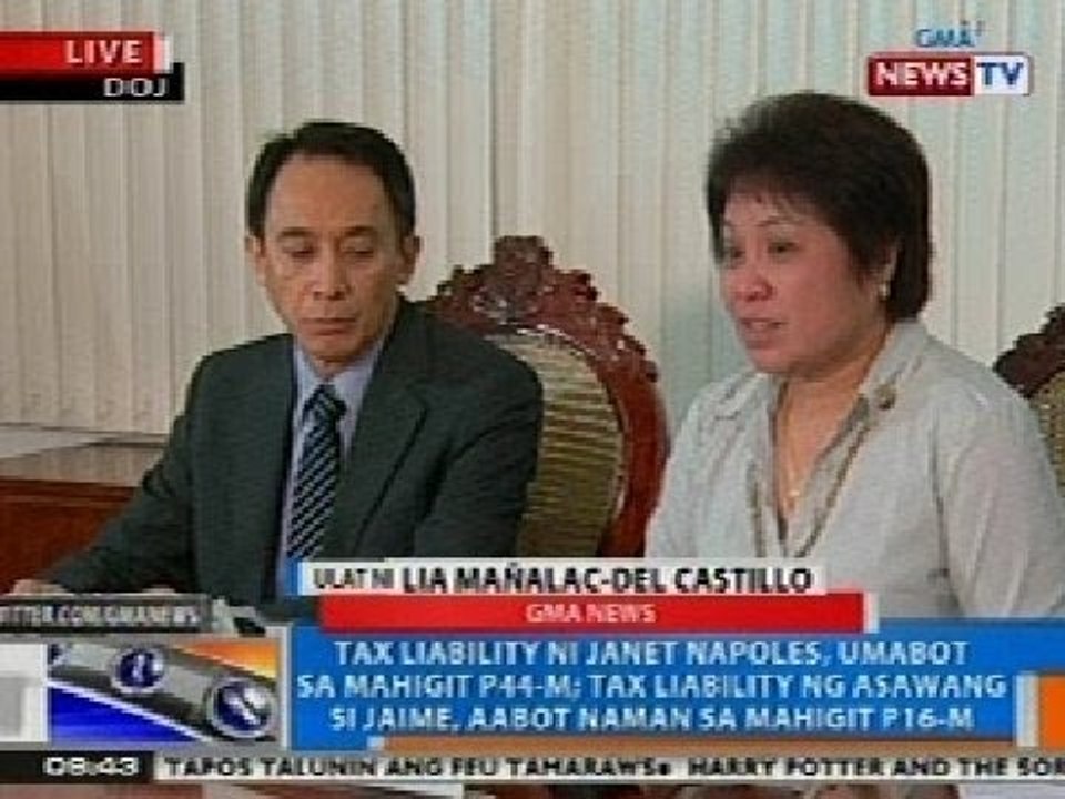 NTG: Tax liability ni Janet Lim-Napoles, umabot sa mahigit P44-M