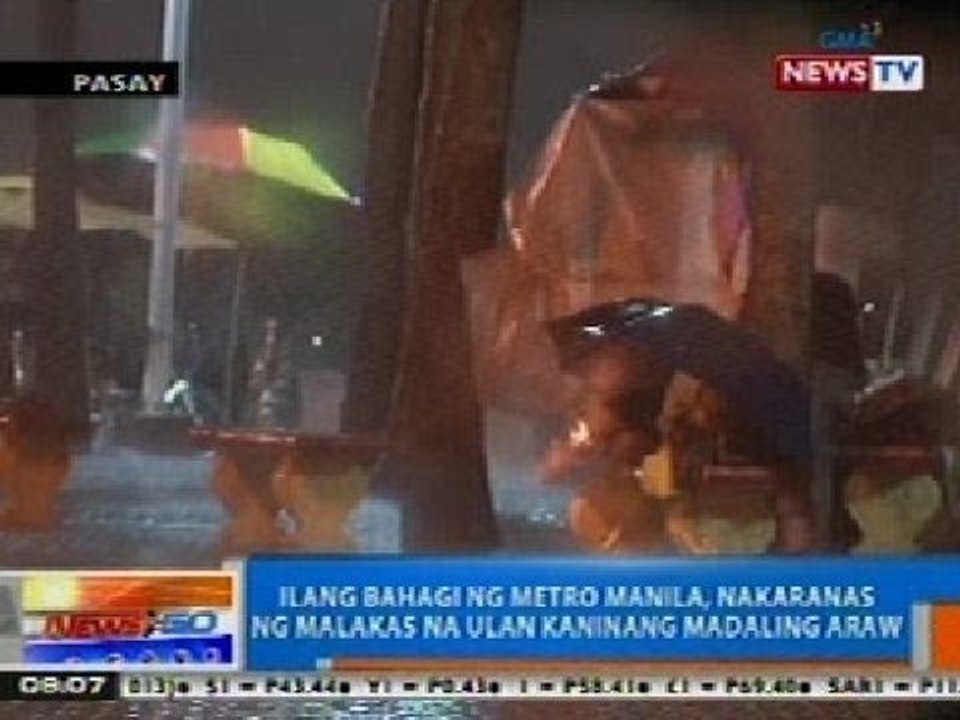 NTG: Ilang bahagi ng Metro Manila, nakaranas ng malakas na ulan kaninang madaling araw