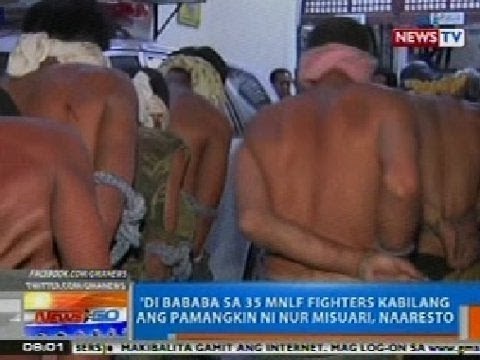 NTG: 'Di bababa sa 35 MNLF fighters kabilang ang pamangkin ni Nur Misuari, naaresto