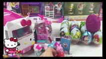 Hello Kitty Rescue Set Medical Helicopter Emergency Ambulance Peppa Pig Surprise Eggs