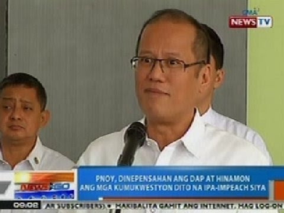 NTG: PNoy, dinepensahan ang DAP at hinamon ang mga kumukwestyon dito na ipa-impeach siya