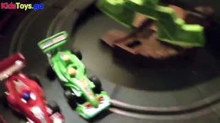 RACE CAR SETUP BOYS PLAYING FUN! Building Tracks CRASHES! - learn numbers kids toys