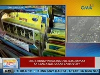UB: Libu-libong piniratang DVD, nakumpiska sa ilang stall sa San Carlos City, Pangasinan
