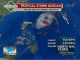 24 Oras: Bagyong Quedan, lumakas pa at posibleng maging typhoon