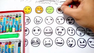 Learn color for kids - coloring emojis - Paint for kids