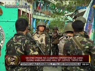 Second phase ng clearing operations sa ilang gusali sa Zamboanga City, tapos na
