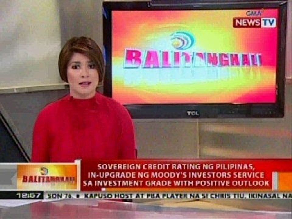 BT: Sovereign credit rating ng Pilipinas, in-upgrade ng Moody's Investors Service