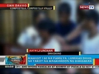 BP: Mahigit 150 pamilya, lumikas dahil sa takot na magkaroon ng bakbakan sa ComVal