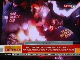 BT: Motorsiklo sa QC, sumemplang bago nakaladkad ng AUV
