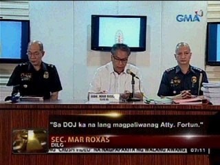24 Oras: Roxas, sinabihan si Atty. Raymond Fortun na sa DOJ na lang ipaliwanag