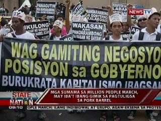 SONA: Mga sumama sa Million People March, may iba't ibang gimik sa pagtuligsa sa pork barrel