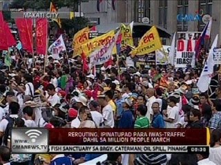 24 Oras: Rerouting, ipinatupad para iwas-traffic dahil sa Million People March
