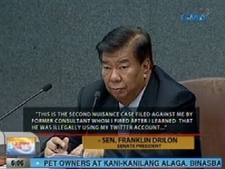 UB: Drilon, iginiit na paninira lang ang plunder cases na isinampa laban sa kanya