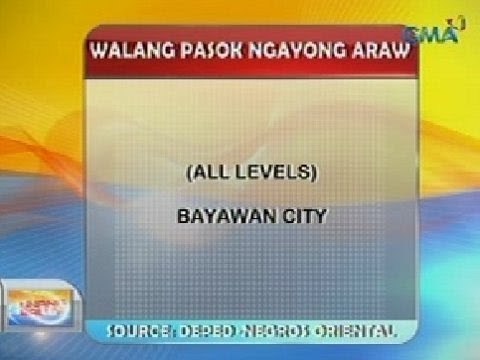 UB: Klase sa lahat ng antas sa Bayawan, Negros Oriental, sinuspinde ngayong araw dahil sa pagbaha