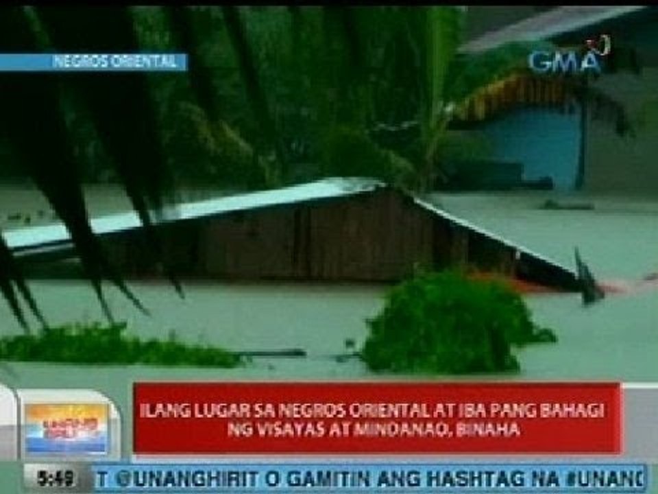 UB: Ilang lugar sa Negros Oriental at iba pang bahagi ng Visayas at Mindanao, binaha