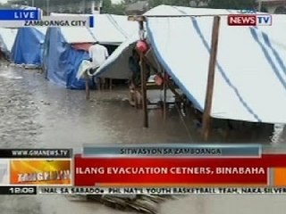 BT: Ilang evacuation centers sa Zamboanga, binabaha