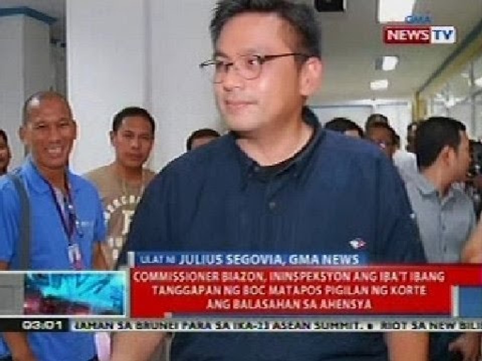 NTL: Commissioner Biazon, ininspeksyon ang iba't ibang tanggapan ng BOC