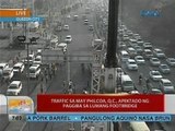 UB: Traffic sa may Philcoa, Q.C., apektado ng paggiba ng lumang footbridge