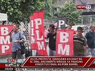 Kilos-protesta,isinagawa kasabay ng oral arguments hinggil sa pagiging konstitusyonal ng pork barrel