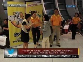 Download Video: 24 Oras: 100 'Lucky Juans,' libreng nakauwi sa Pilipinas sa tulong ng Cebu Pacific at GMA 7