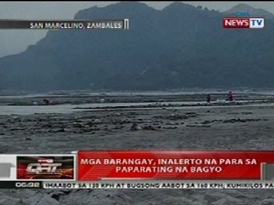 QRT: Mga barangay sa Zambales, inalerto na para sa paparating na bagyo