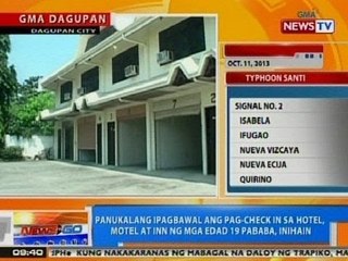 NTG: Panukalang ipagbawal ang pag-check in sa hotel, motel at inn ng mga edad 19 pababa, inihain