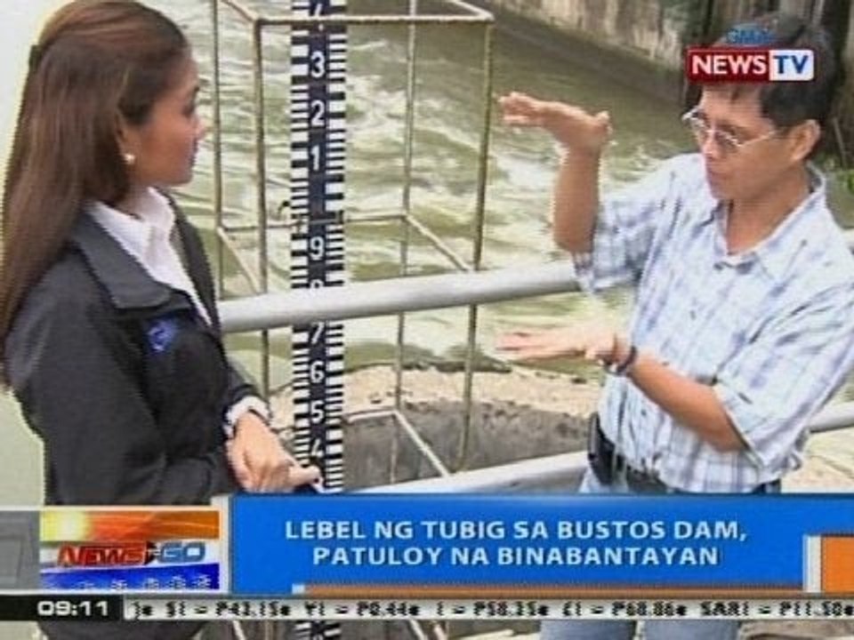 NTG: Lebel ng tubig sa Bustos Dam, patuloy na binabantayan