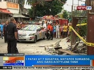 NTG: 1 patay at 7 sugatan, matapos sumabog ang isang acetylene tank sa QC