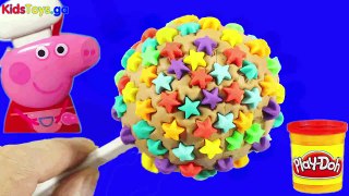 Peppa Pig ToyS & Play doh! - Create Lollipop cake KIDS play-dough frozen - learn numbers kids toys