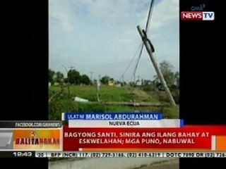 BT: Bagyong Santi, sinira ang ilang bahay at eskwelahan sa Nueva Ecija