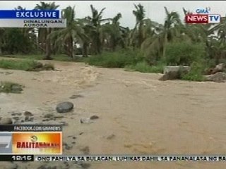 BT: Bayan sa Aurora, na-isolate sa nagbagsakang mga poste, puno at baha dulot ng Bagyong Santi