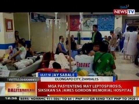 BT: Mga pasyenteng may leptospirosis sa Olongapo, siksikan sa James Gordon Memorial Hospital