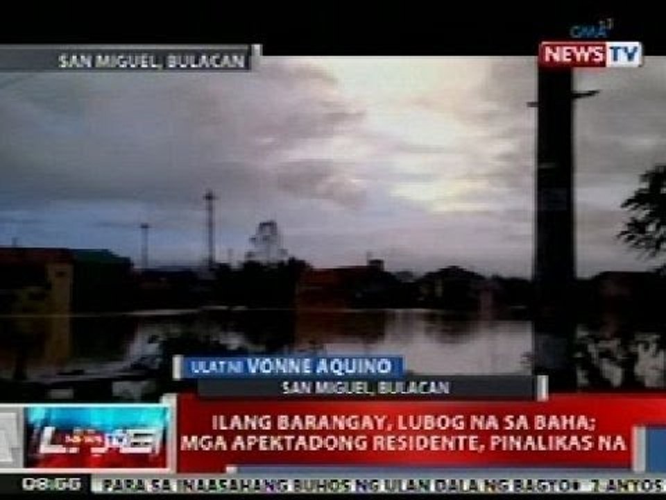 NTVL: Ilang barangay sa San Miguel, Bulacan, lubog na sa baha