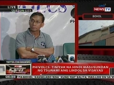 QRT: PHIVOLCS, tiniyak na hindi masusundan ng tsunami ang lindol sa Visayas