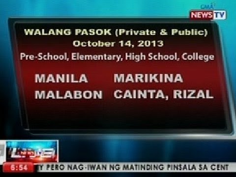 NTVL: Ilang lugar sa NCR, walang pasok dahil sa medical mission ng Iglesia ni Cristo