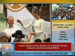 UB: Homecoming ni Miss World 2013 Megan Young, dinagsa ng mga Olongapeños
