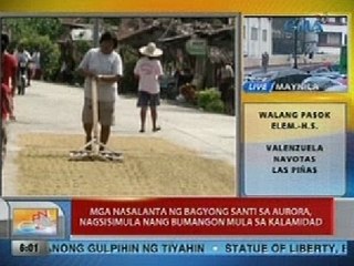 UB: Mga nasalanta ng Bagyong Santi sa Aurora, nagsisimula nang bumangon mula sa kalamidad