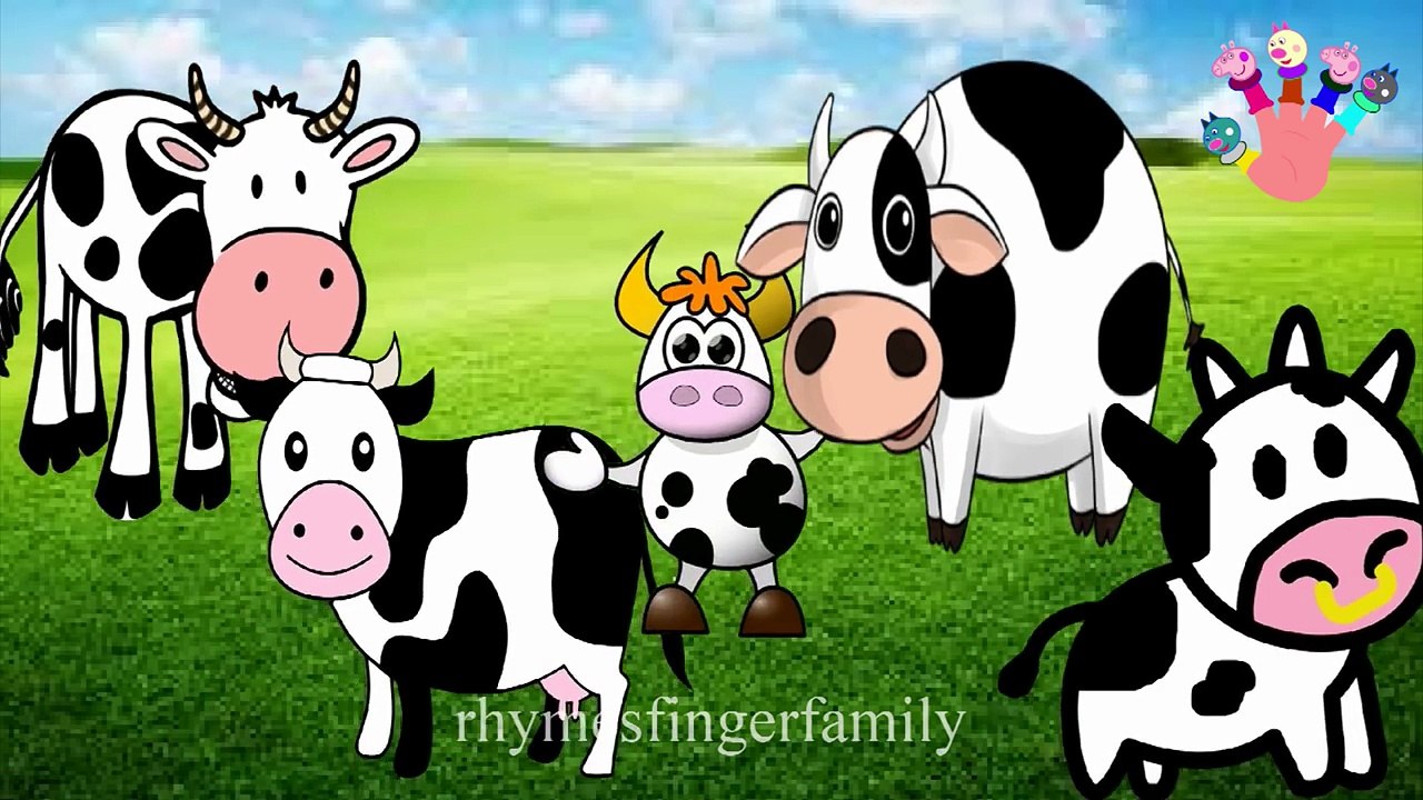 The Finger Family Cow Family Nursery Rhyme | Cow Finger Family Songs