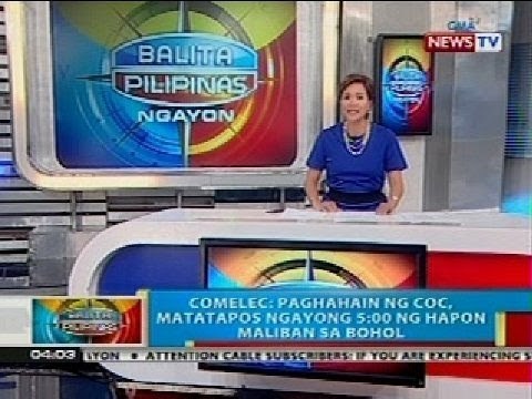 COMELEC: Huling araw ng paghahain ng COC, hindi na mae-extend maliban sa Bohol
