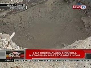 QRT: 6 na hinihinalang sinkhole, natagpuan matapos ang lindol