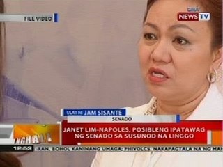 BT: Janet Lim-Napoles, posibleng ipatawag ng Senado sa susunod na linggo