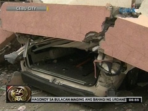 24 Oras: Mga naipit sa van na nabagsakan ng tipak ng semento, papunta sana sa company outing
