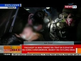 BT: Pagsagip sa mag-iinang na-trap sa elevator sa condominium sa Manila, inabot ng 3 oras
